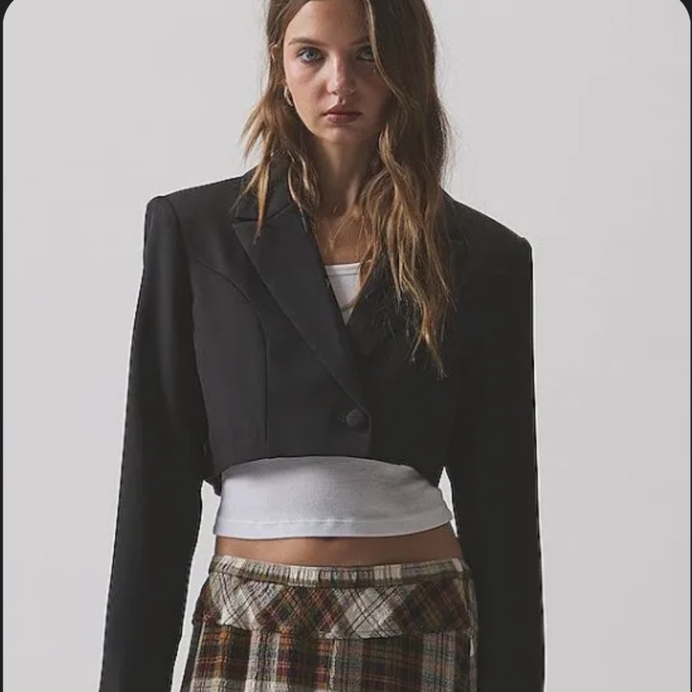 Superdown Black Cropped Blazer